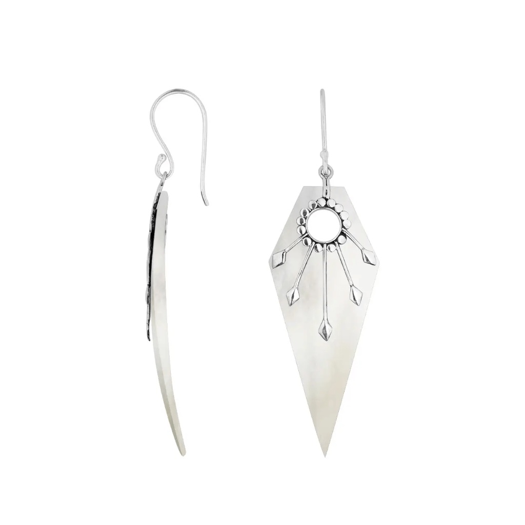 Bali Sterling Silver Earring With Mother Of Pearl